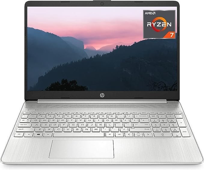 HP 15.6 HD Laptop Thin Portable, 8-Cores AMD Ryzen 7 5700U(up to 4.3GHz), 16GB DDR4 RAM, 1TB PCIe SSD, Full-Size KB, WiFi 6, Bluetooth, HDMI, Windows 11, Silver, w/GM Accessory