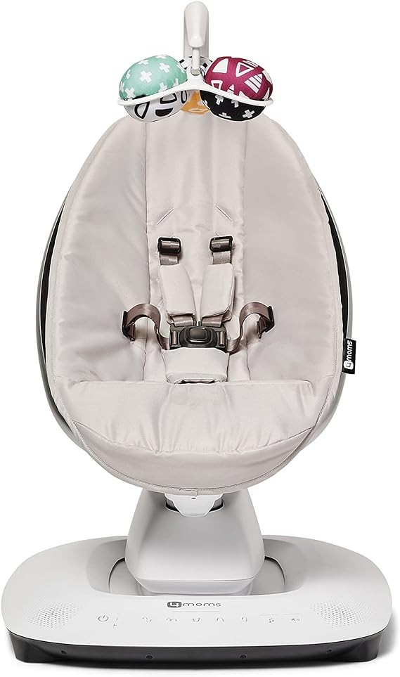 4moms MamaRoo Multi-Motion Baby Swing, Bluetooth Enabled with 5 Unique Motions, Grey