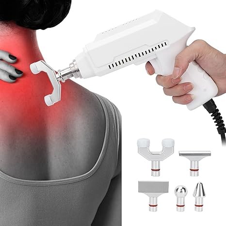 Yosoo Spine Chiropractic Tool, Electric Chiropractic Adjustment Kit Spine Massager Portable Adjusting Corrector Gun Electric Spine Chiropractor Spine Correction Gun Spine Chiropractic Tool White(US)
